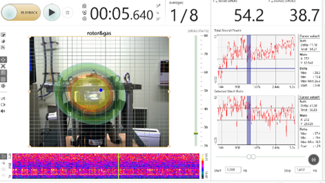 装置動作音の測定例（低周波側）