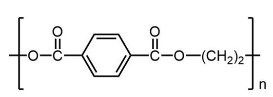 図1．ポリエチレンテレフタレートの構造式